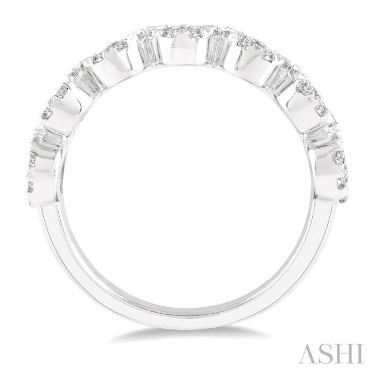 1 Ctw Jointed Circular Mount Lovebright Diamond Cluster Band in 14K White Gold 1 Ctw Jointed Circular Mount Lovebright Diamond Cluster Band in 14K White Gold