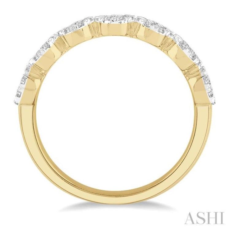 1/2 Ctw Jointed Circular Mount Lovebright round Cut Diamond Band in 14K Yellow and White Gold 1/2 Ctw Jointed Circular Mount Lovebright round Cut Diamond Band in 14K Yellow and White Gold