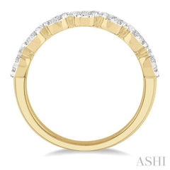 1/2 Ctw Jointed Circular Mount Lovebright round Cut Diamond Band in 14K Yellow and White Gold 1/2 Ctw Jointed Circular Mount Lovebright round Cut Diamond Band in 14K Yellow and White Gold