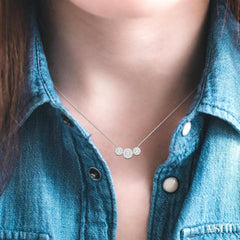 1 Ctw 3-Stone Lovebright Round Cut Diamond Necklace in 14K White Gold 1 Ctw 3-Stone Lovebright Round Cut Diamond Necklace in 14K White Gold