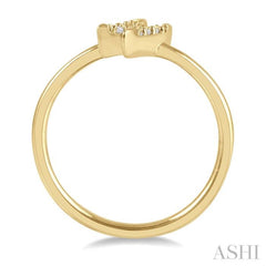 1/10 Ctw Lightning Bolt Round Cut Diamond Petite Fashion Ring in 10K Yellow Gold 1/10 Ctw Lightning Bolt Round Cut Diamond Petite Fashion Ring in 10K Yellow Gold