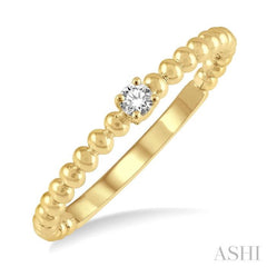 1/20 Ctw Ball Bead Shank Round Cut Diamond Petite Promise Ring in 10K Yellow Gold 1/20 Ctw Ball Bead Shank Round Cut Diamond Petite Promise Ring in 10K Yellow Gold