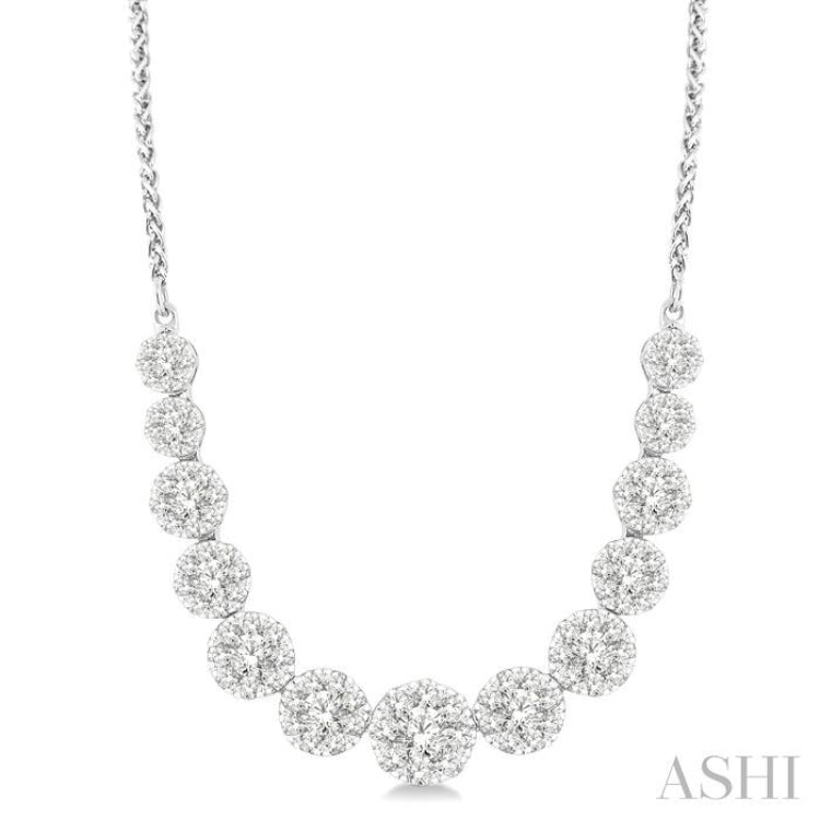 2 Ctw Round Cut Diamond Lovebright Necklace in 14K White Gold 2 Ctw Round Cut Diamond Lovebright Necklace in 14K White Gold