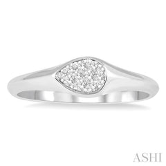 1/10 Ctw Pear Shape Lovebright Diamond Ring in 14K White Gold 1/10 Ctw Pear Shape Lovebright Diamond Ring in 14K White Gold