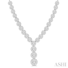 2 1/4 Ctw Lovebright Round Cut Diamond Necklace in 14K White Gold 2 1/4 Ctw Lovebright Round Cut Diamond Necklace in 14K White Gold