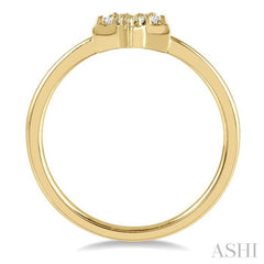 1/10 Ctw Star Round Cut Diamond Petite Fashion Ring in 10K Yellow Gold 1/10 Ctw Star Round Cut Diamond Petite Fashion Ring in 10K Yellow Gold