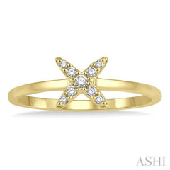 1/10 Ctw Floral Round Cut Diamond Petite Fashion Ring in 10K Yellow Gold 1/10 Ctw Floral Round Cut Diamond Petite Fashion Ring in 10K Yellow Gold