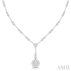 1 7/8 Ctw Circular Bar Link Lovebright Round Cut Diamond Necklace in 14K White Gold 1 7/8 Ctw Circular Bar Link Lovebright Round Cut Diamond Necklace in 14K White Gold