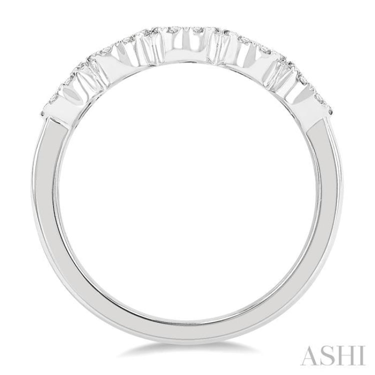 1/2 Ctw 5-Stone Lovebright Round Cut Diamond Band in 14K White Gold 1/2 Ctw 5-Stone Lovebright Round Cut Diamond Band in 14K White Gold