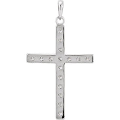 14K White 3/4 CTW Lab-Grown Diamond Cross Pendant 14K White 3/4 CTW Lab-Grown Diamond Cross Pendant