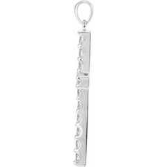 14K White 1/2 CTW Lab-Grown Diamond Cross Pendant 14K White 1/2 CTW Lab-Grown Diamond Cross Pendant