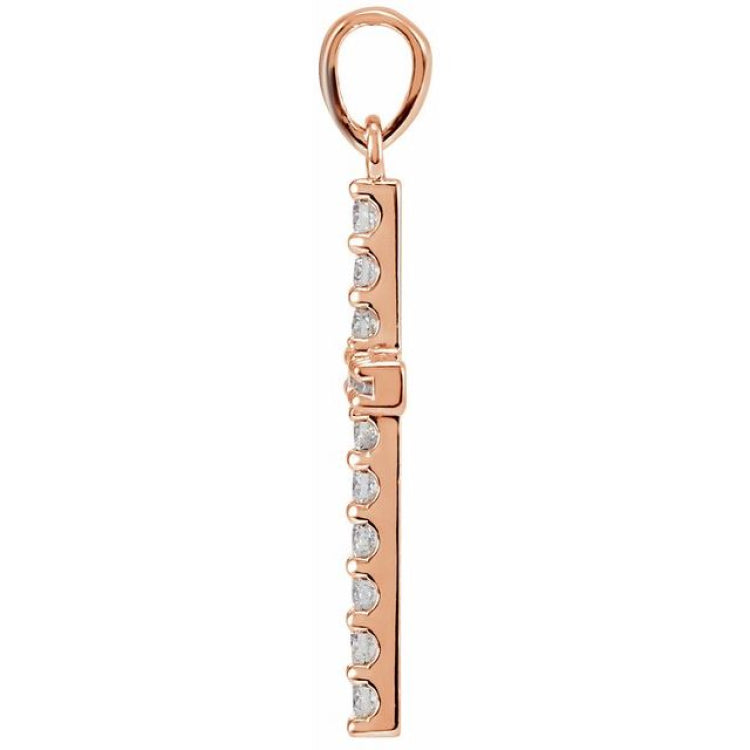 14K Rose 1/4 CTW Lab-Grown Diamond Cross Pendant 14K Rose 1/4 CTW Lab-Grown Diamond Cross Pendant