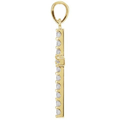 14K Yellow 1/5 CTW Lab-Grown Diamond Cross Pendant 14K Yellow 1/5 CTW Lab-Grown Diamond Cross Pendant
