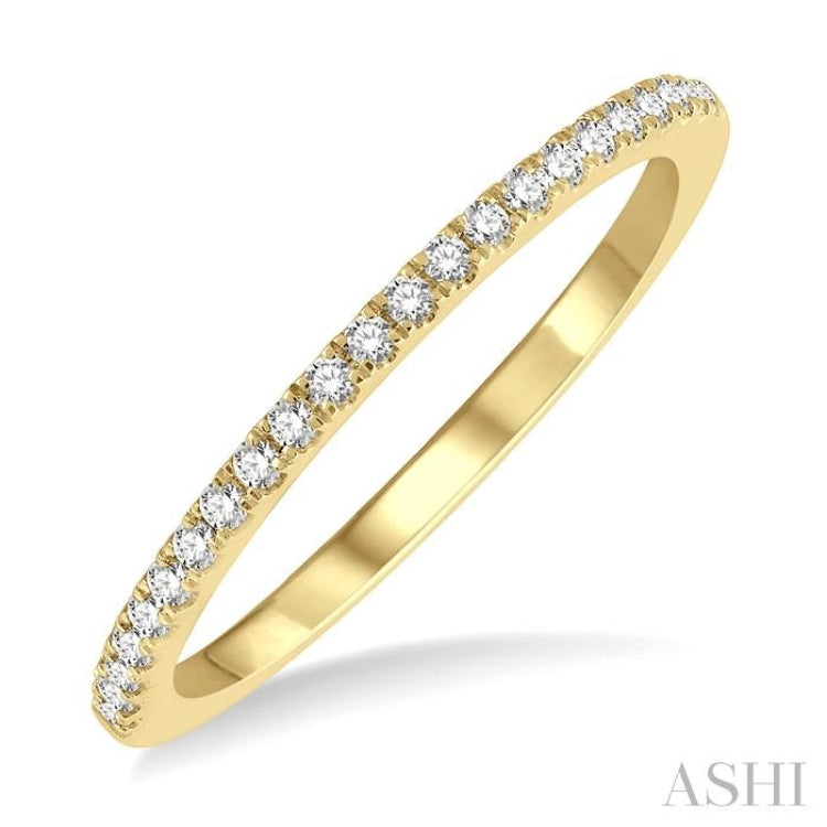 1/6 ctw Round Cut Diamond Stack Band in 14K Yellow Gold 1/6 ctw Round Cut Diamond Stack Band in 14K Yellow Gold