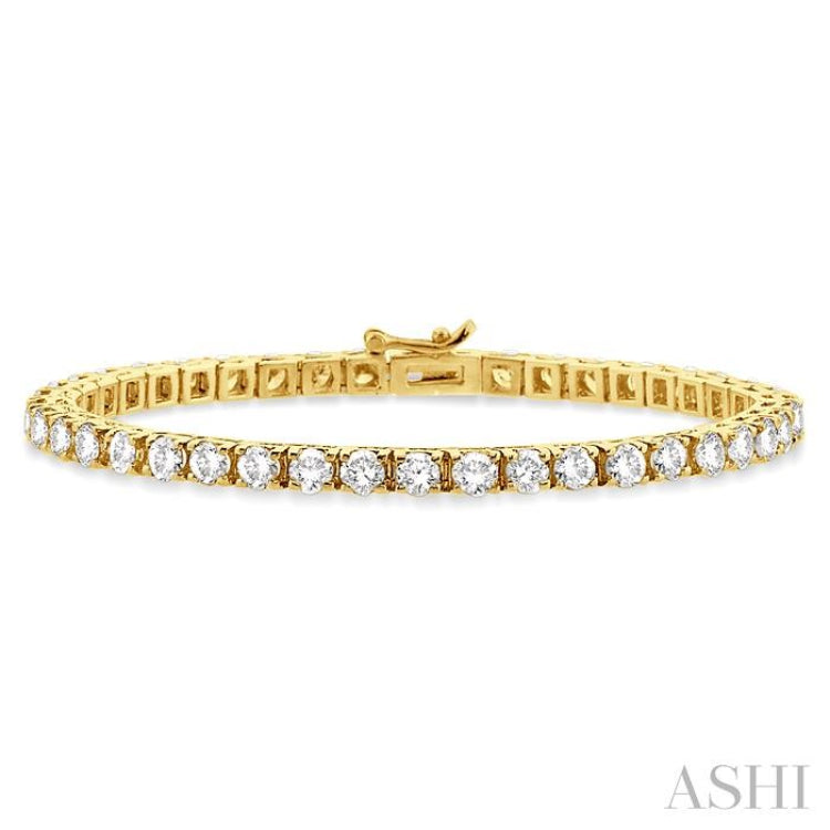 9 Ctw Square Shape Round Cut Diamond Tennis Bracelet in 14K Yellow Gold 9 Ctw Square Shape Round Cut Diamond Tennis Bracelet in 14K Yellow Gold