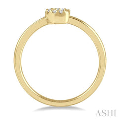 1/20 Ctw Crescent Round Cut Diamond Petite Fashion Ring in 14K Yellow Gold 1/20 Ctw Crescent Round Cut Diamond Petite Fashion Ring in 14K Yellow Gold
