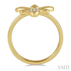 1/20 ctw Bumble Bee Round Cut Diamond Petite Fashion Ring in 14K Yellow Gold 1/20 ctw Bumble Bee Round Cut Diamond Petite Fashion Ring in 14K Yellow Gold