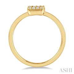 1/8 Ctw Cushion Shape Round Cut Diamond Petite Fashion Ring in 14K Yellow Gold 1/8 Ctw Cushion Shape Round Cut Diamond Petite Fashion Ring in 14K Yellow Gold
