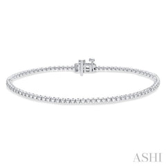 1 Ctw Round Cut Diamond Tennis Bracelet in 14K White Gold 1 Ctw Round Cut Diamond Tennis Bracelet in 14K White Gold