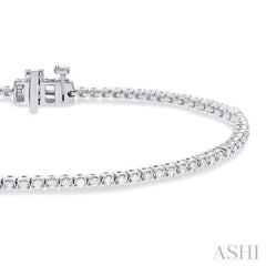 1 Ctw Round Cut Diamond Tennis Bracelet in 14K White Gold 1 Ctw Round Cut Diamond Tennis Bracelet in 14K White Gold