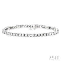 5 Ctw Round Cut Diamond Tennis Bracelet in 14K White Gold 5 Ctw Round Cut Diamond Tennis Bracelet in 14K White Gold
