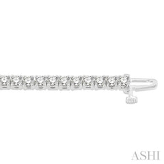 5 Ctw Round Cut Diamond Tennis Bracelet in 14K White Gold 5 Ctw Round Cut Diamond Tennis Bracelet in 14K White Gold