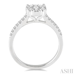 3/4 Ctw Round Cut Lovebright Diamond Ring in 14K White Gold 3/4 Ctw Round Cut Lovebright Diamond Ring in 14K White Gold