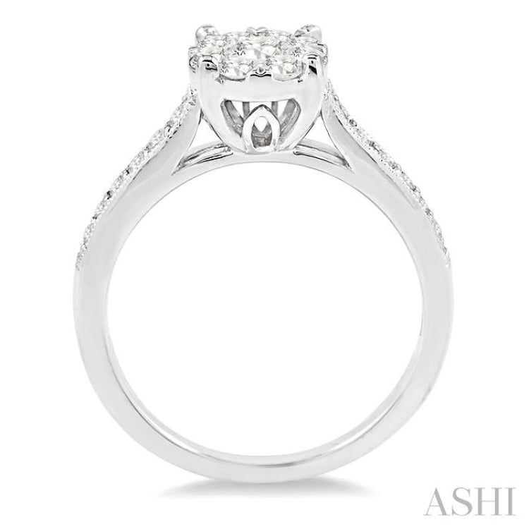 3/4 Ctw Lovebright Round Cut Diamond Engagement Ring in 14K White Gold 3/4 Ctw Lovebright Round Cut Diamond Engagement Ring in 14K White Gold