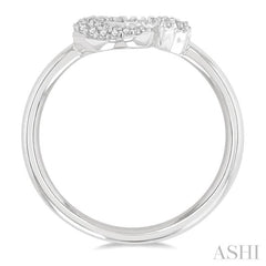 1/6 Ctw Crescent Moon and Star Round Cut Petite Diamond Fashion Ring in 10K White Gold 1/6 Ctw Crescent Moon and Star Round Cut Petite Diamond Fashion Ring in 10K White Gold