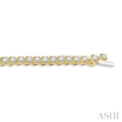 3 Ctw Round Cut Diamond Tennis Bracelet in 14K Yellow Gold 3 Ctw Round Cut Diamond Tennis Bracelet in 14K Yellow Gold