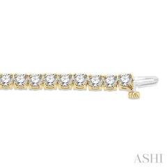 9 Ctw Round Cut Diamond Tennis Bracelet in 14K Yellow Gold 9 Ctw Round Cut Diamond Tennis Bracelet in 14K Yellow Gold