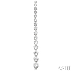 2 ctw Round Cut Diamond Riviera Drop Earring in 14K White Gold 2 ctw Round Cut Diamond Riviera Drop Earring in 14K White Gold