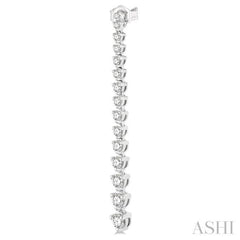 2 ctw Round Cut Diamond Riviera Drop Earring in 14K White Gold 2 ctw Round Cut Diamond Riviera Drop Earring in 14K White Gold