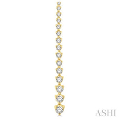 2 ctw Round Cut Diamond Riviera Drop Earring in 14K Yellow Gold 2 ctw Round Cut Diamond Riviera Drop Earring in 14K Yellow Gold