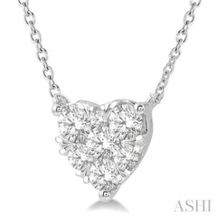 3/4 Ctw Lovebright Diamond Heart Pendant With Chain in 14K White Gold 3/4 Ctw Lovebright Diamond Heart Pendant With Chain in 14K White Gold