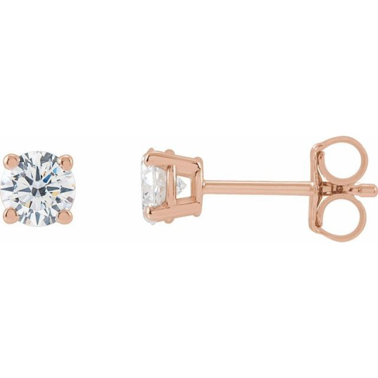 14K Rose 1/2 CTW Lab-Grown Diamond Stud Earrings 14K Rose 1/2 CTW Lab-Grown Diamond Stud Earrings
