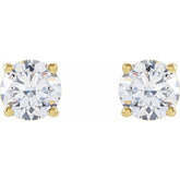 14K Yellow 1 CTW Lab-Grown Diamond Earrings
