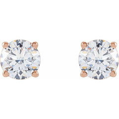 14K Rose 1 1/4 CTW Lab-Grown Diamond Stud Earrings 14K Rose 1 1/4 CTW Lab-Grown Diamond Stud Earrings