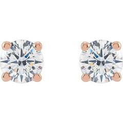 14K Rose 1/2 CTW Lab-Grown Diamond Stud Earrings 14K Rose 1/2 CTW Lab-Grown Diamond Stud Earrings