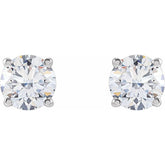 14K White 1 CTW Lab-Grown Diamond Earrings