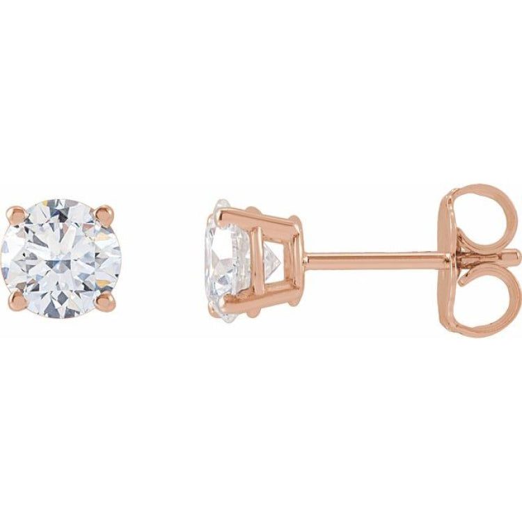14K Rose 1 1/4 CTW Lab-Grown Diamond Stud Earrings 14K Rose 1 1/4 CTW Lab-Grown Diamond Stud Earrings