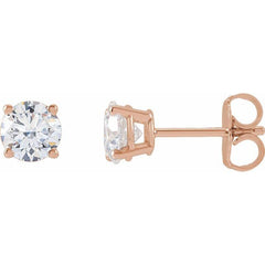 14K Rose 1 1/4 CTW Lab-Grown Diamond Stud Earrings 14K Rose 1 1/4 CTW Lab-Grown Diamond Stud Earrings