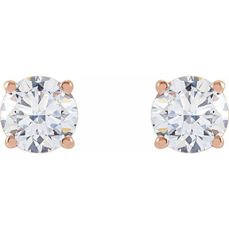 14K Rose 1 1/4 CTW Lab-Grown Diamond Stud Earrings 14K Rose 1 1/4 CTW Lab-Grown Diamond Stud Earrings