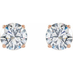 14K Rose 1 1/2 CTW Lab-Grown Diamond Stud Earrings 14K Rose 1 1/2 CTW Lab-Grown Diamond Stud Earrings