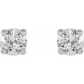 14K White 1/5 CTW Lab-Grown Diamond Earrings