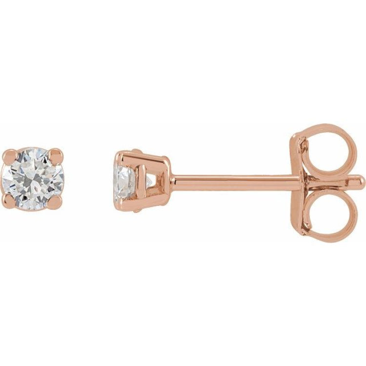 14K Rose 1/4 CTW Lab-Grown Diamond Earrings 14K Rose 1/4 CTW Lab-Grown Diamond Earrings