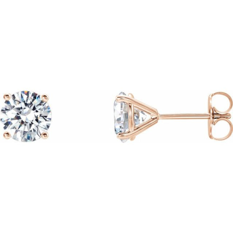 14K Rose 1/2 CTW Lab-Grown Diamond 4-Prong Stud Earrings 14K Rose 1/2 CTW Lab-Grown Diamond 4-Prong Stud Earrings
