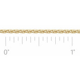 14K Yellow Recycled Metal 1.5 mm Wheat Chain by the Inch
