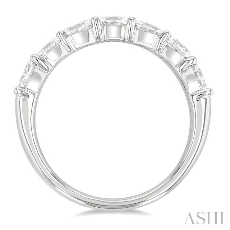 1 Ctw East-West Oval Cut Diamond Fashion Band in 14K White Gold 1 Ctw East-West Oval Cut Diamond Fashion Band in 14K White Gold