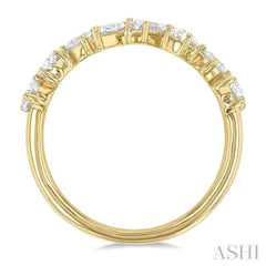 1 1/10 Ctw Mixed Shape Diamond Fashion Band in 14K Yellow Gold 1 1/10 Ctw Mixed Shape Diamond Fashion Band in 14K Yellow Gold